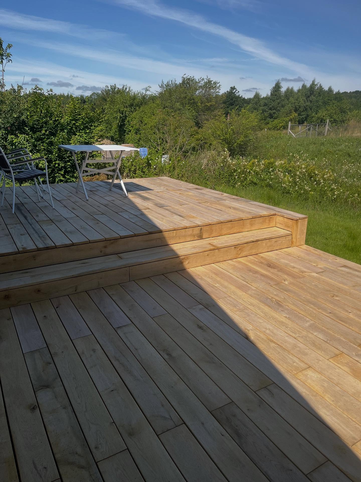 Træterrasse i solidt egetræ